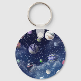 Blue Galaxy Nyckelring