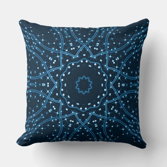 Blue Galaxy Stars Dekorativ kudde (Framsida)