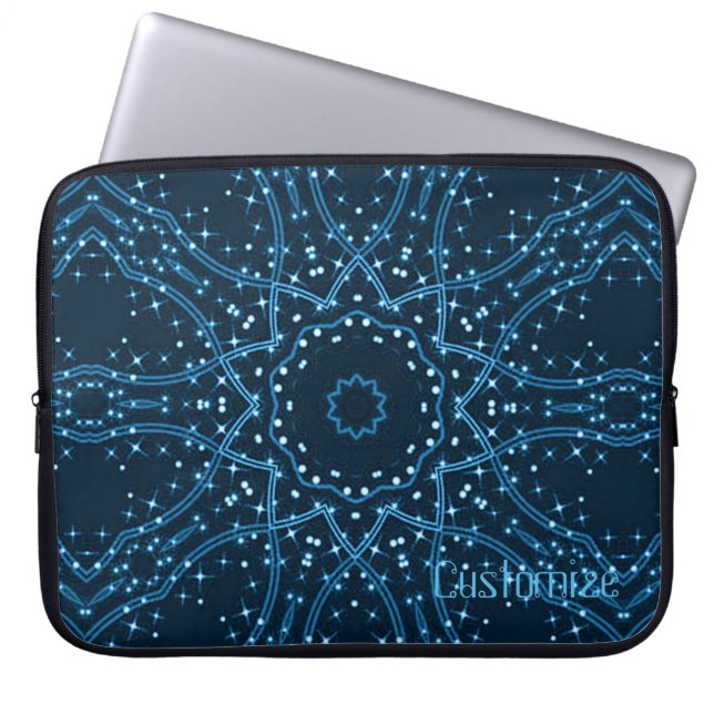 Blue Galaxy Stars Laptop sleeve (Framsidan)