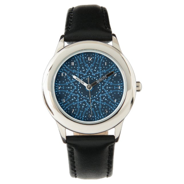 Blue Galaxy Stars Wrist Watch Armbandsur (Framsida)