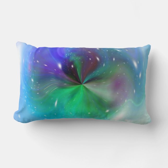 Blue Galaxy Swirl Lumbarkudde (Framsida)
