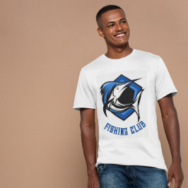 Blue Gaming Mascot Fishing Klubb T-Shirt