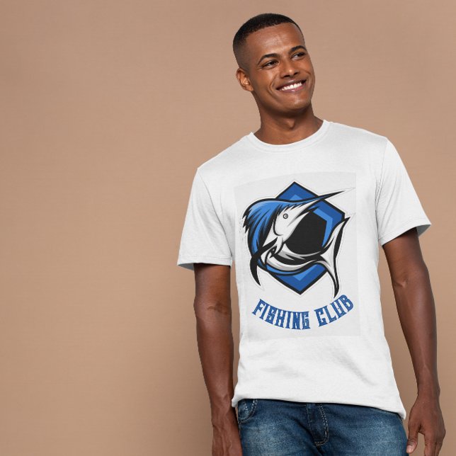 Blue Gaming Mascot Fishing Klubb T-Shirt (Skapare uppladdad)
