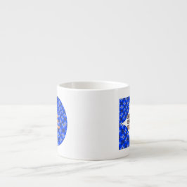 Blue Garden Anemone Mönster Espressomugg