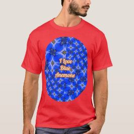Blue Garden Anemone Mönster T Shirt