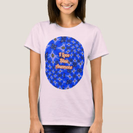Blue Garden Anemone Mönster T Shirt