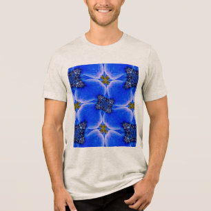 Blue Garden Anemone Mönster T Shirt