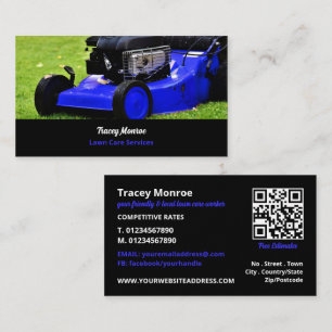 Blue Garden Gräsmatta-Mower, Gräsmatta- och omsorg Visitkort