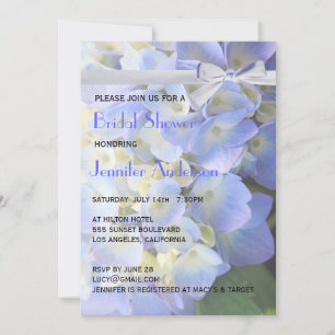 ©Blue Garden Hydrangeas Ribbon Möhippa Inbjudningar
