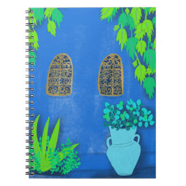 Blue Garden Wall Majorelle Marocko Anteckningsbok