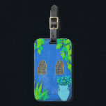 Blue Garden Wall Majorelle Marocko Bagagebricka<br><div class="desc">Söt blå murar och ljusa färgstarka växter,  hand plockade av mig för er! Titta på min butik för mer!</div>