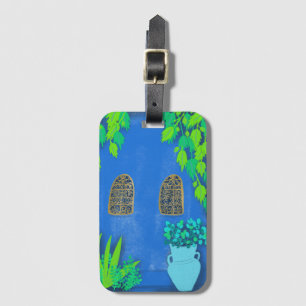 Blue Garden Wall Majorelle Marocko Bagagebricka