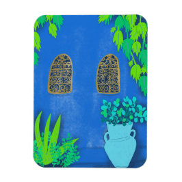 Blue Garden Wall Majorelle Marocko Magnet