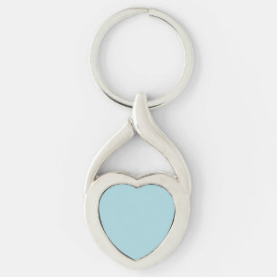 Blue Garter - Blek Baby blue Uptown Girl Designer Twisted Heart Silverfärgad Nyckelring