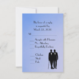 Blue Gay Bröllop Menu OSA