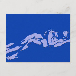 Blue Gay Kärlek Vykort