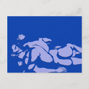 Blue Gay Kärlek Vykort