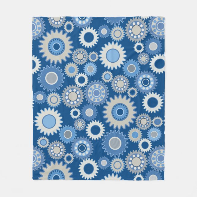 Blue Gears Fleece Blanket (Framsidan)
