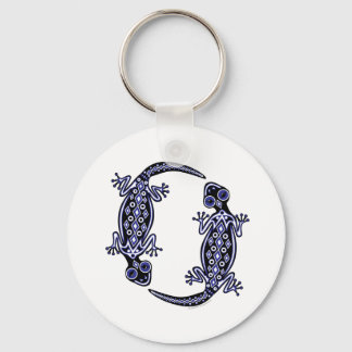 Blue Geckos Totem Keychain Nyckelring
