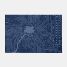 Blue Geek Motherboard Circuit Mönster