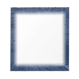 Blue Geek Motherboard Circuit Mönster Anteckningsblock