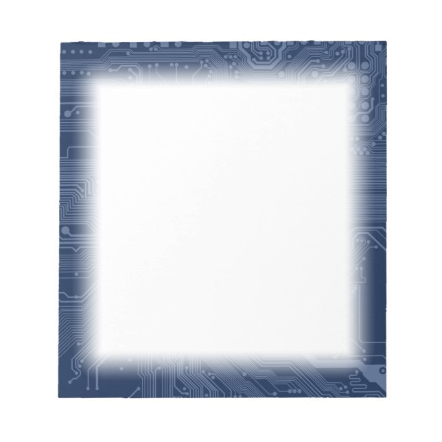 Blue Geek Motherboard Circuit Mönster Anteckningsblock (Framsida)