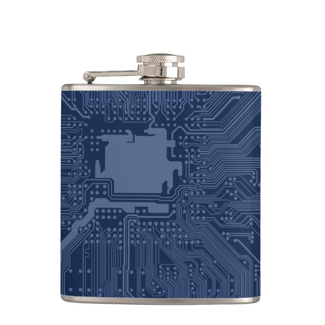 Blue Geek Motherboard Circuit Mönster Fickplunta (Framsidan)