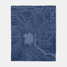 Blue Geek Motherboard Circuit Mönster