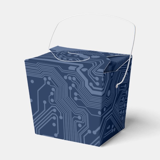 Blue Geek Motherboard Circuit Mönster Presentaskar (Framsidan Sidan)