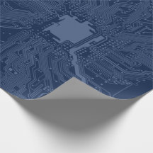 Blue Geek Motherboard Circuit Mönster