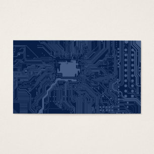 Blue Geek Motherboard Circuit Mönster Visitkort