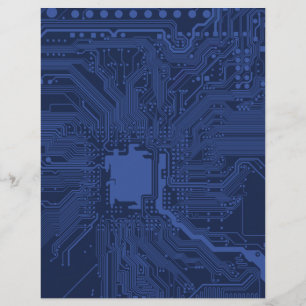 Blue Geek Motherboard Mönster