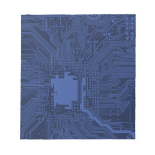 Blue Geek Motherboard Mönster Anteckningsblock