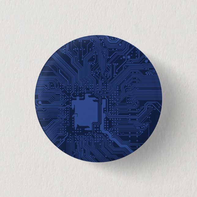 Blue Geek Motherboard Mönster Knapp (Framsida)