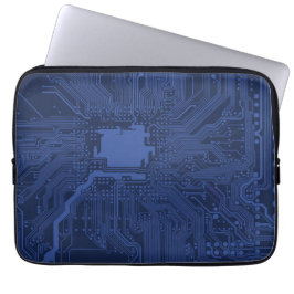 Blue Geek Motherboard Mönster Laptop Sleeve