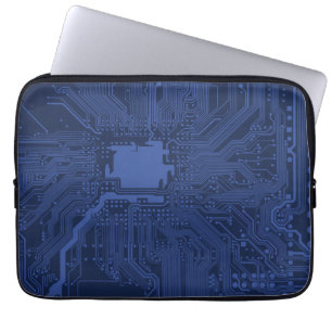 Blue Geek Motherboard Mönster Laptop Sleeve