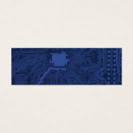 Blue Geek Motherboard Mönster Litet Visitkort