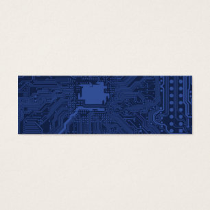 Blue Geek Motherboard Mönster Litet Visitkort