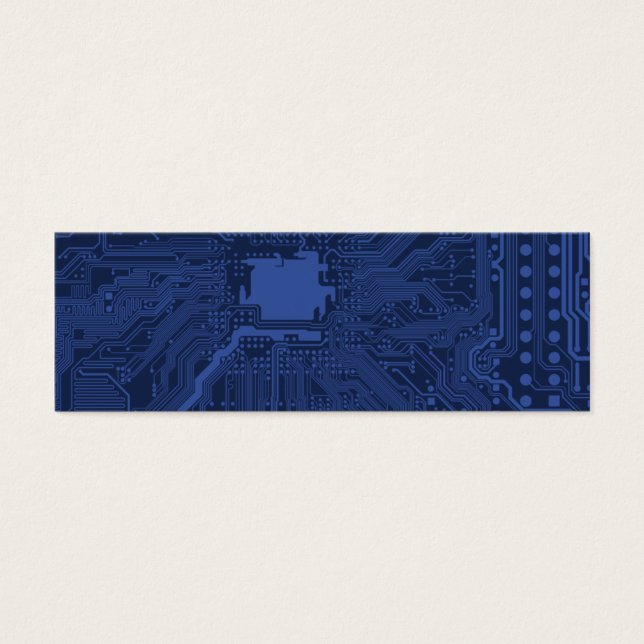 Blue Geek Motherboard Mönster Litet Visitkort (Framsidan)