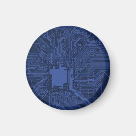 Blue Geek Motherboard Mönster Magnet