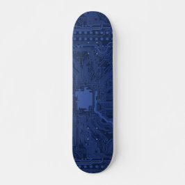 Blue Geek Motherboard Mönster Skateboard Bräda 20,5 Cm
