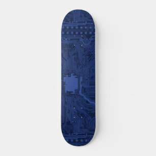 Blue Geek Motherboard Mönster Skateboard Bräda 20,5 Cm