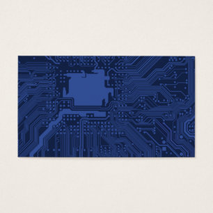 Blue Geek Motherboard Mönster Visitkort