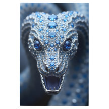 Blue Gem Snake Wall Art
