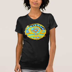 Blue Gemstone Färgad Libra Symbol Tee Shirt