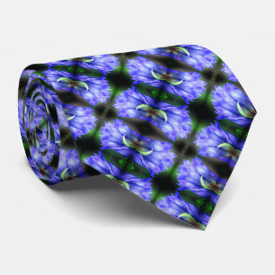 Blue Gentian Flower Abstrakt Mönster Slips