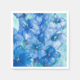 Blue Gentian Flowers Pappersservett