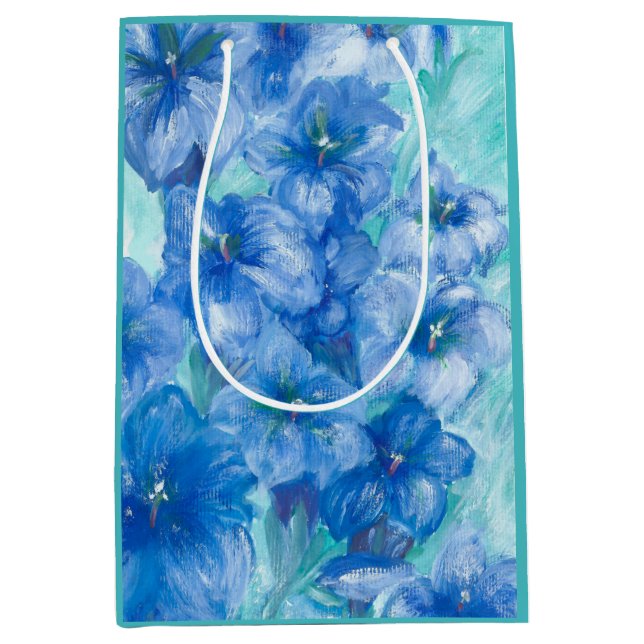 Blue Gentian Wildblommålning (Framsidan)