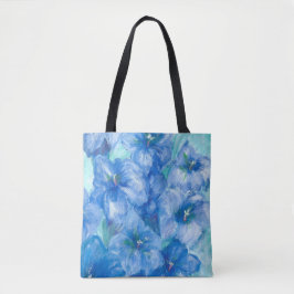 Blue Gentian Wildblommålning Tygkasse