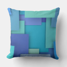 Blue Geometric Dekorativ kudde